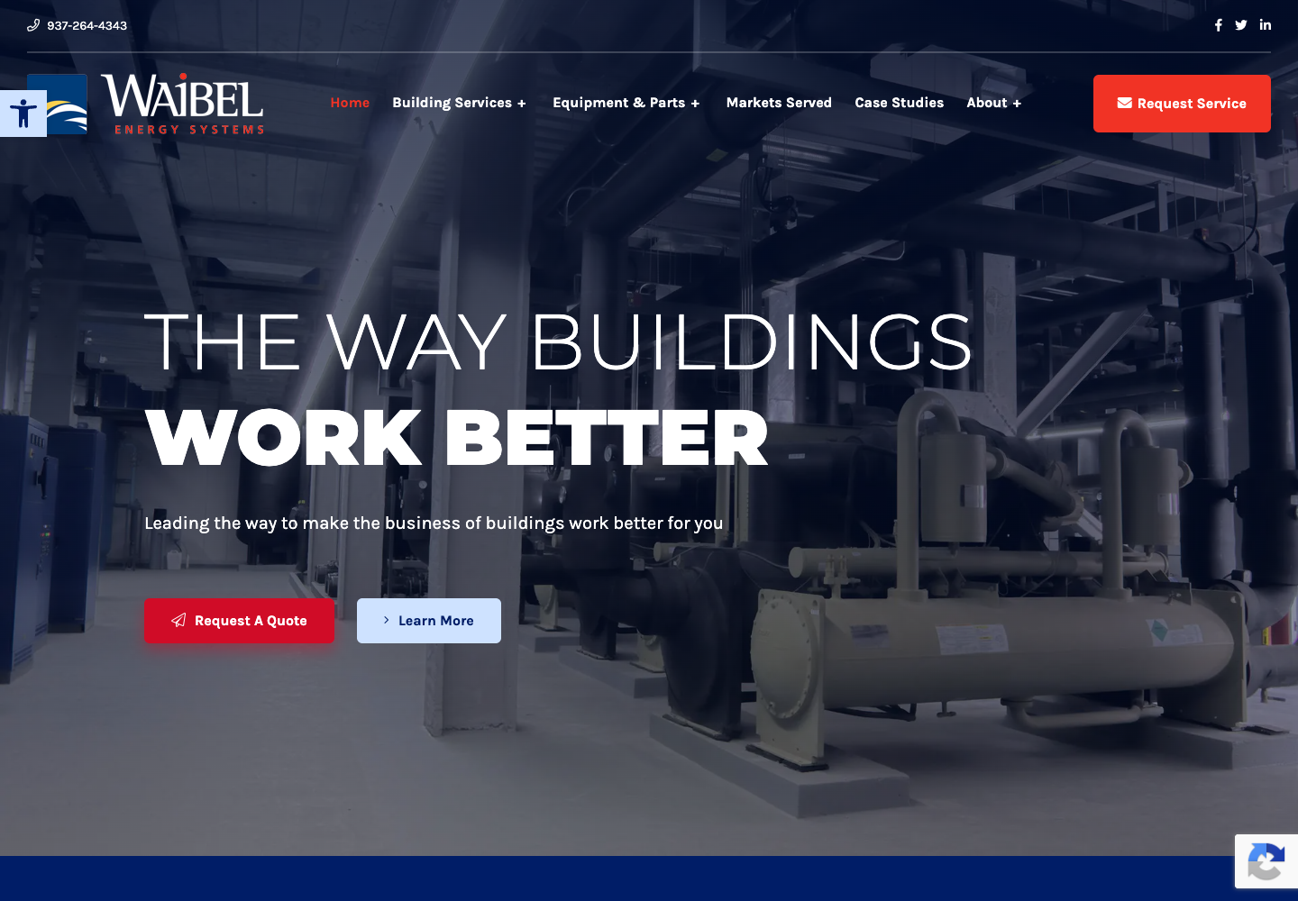 Waibel Energy Systems website preview